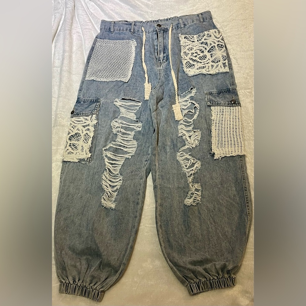 NEW! POL Kalispell Crochet Pockets 💕Sz. Large
Color: Denim - Picture 5 of 6